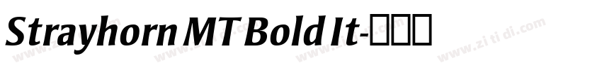 Strayhorn MT Bold It字体转换